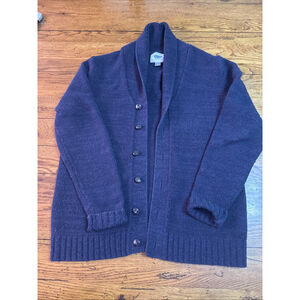 Old Navy Cardigan Sweater Mens Large Navy Button Front Knit Grandpa